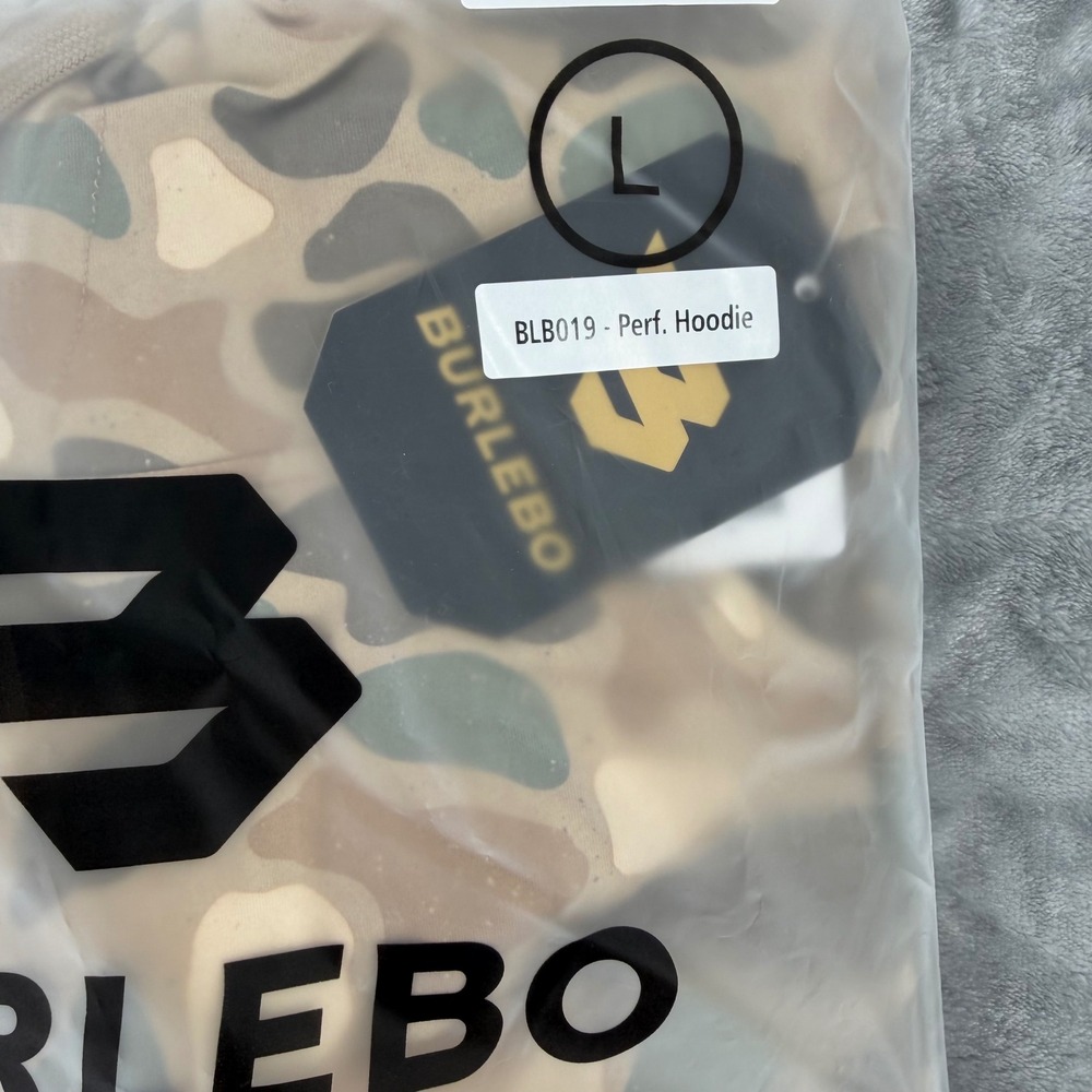 Burlebo Mens Performance Hoodie Large Retro Duck Camo UPF 50 SunNWT - Picture 9 of 9